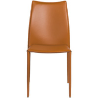 Set Of Two Premium All Terra Cotta Stacking Dining Chairs