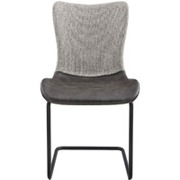 Set Of Two Gray Metro Mix Cantilever Dining Chairs