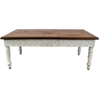 Brown And White Decorative Coffee Table