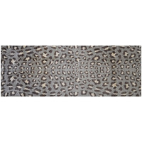 2' X 6' Gray And Brown Cheetah Washable Runner Rug