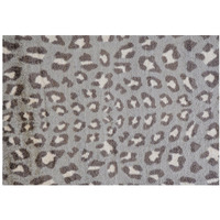 2' X 3' Gray And Brown Cheetah Washable Floor Mat
