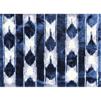 2' X 3' Shades Of Blue Abstract Stripes Washable Floor Mat