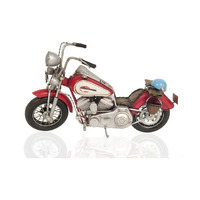 Red Harley Davidson Motorcycle Sculpture