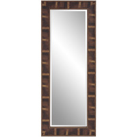 Rich Rustic Brown Faux Wood Full Body Wall Mirror