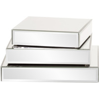 Set Of Three Mirrored Rectangular Display Platforms