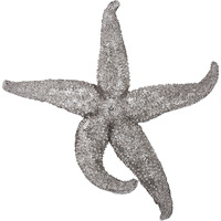 15"" Silver Pewter Textured Starfish Wall Art