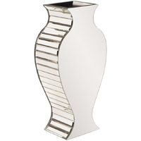 Beveled Mirrored Panel Curvy Tall Vase
