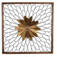 Rustic Black And Bronze 3D Floral Bloom Wall Art
