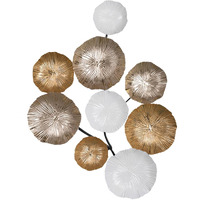 Retro Modern 24"" Metallic Metal Wall Art