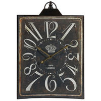 Vintage Style Black And White Iron Wall Clock