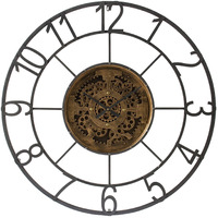 Round Decorative Gear Iron Wall Clock