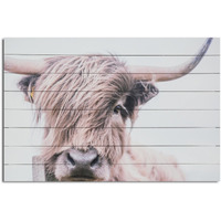 Adorbale Highland Cow Wood Plank Wall Art