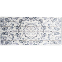 Sharp Grey Medallion Wood Plank Wall Art