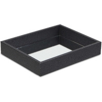 Black Shagreen Mirrored Tray