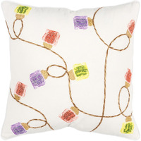 Ivory Retro Colorful Lights Decorative Throw Pillow