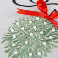 Gray What Happens Under The Mistletoe Throw Pillow