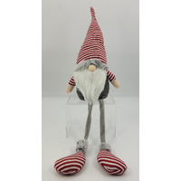 Red Stripe Sitting Gnome