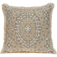 Boho Garland Beige And Khaki Decorative Accent Pillow
