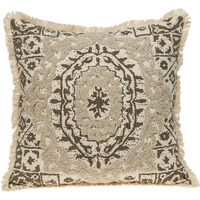 Boho Garland Beige And Brown Decorative Accent Pillow