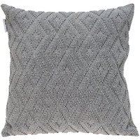 Jacquard Diamond Pattern Decorative Gray Throw Pillow