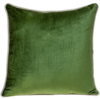 Reversible Blue And Green Square Velvet Throw Pillow