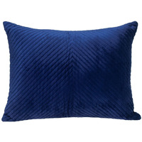 Navy Blue Lumbar Tufted Throw Pillow