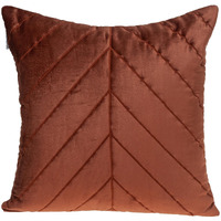 Quilted Velvet Arrows Burnt Orange Decorative Throw Pillow
