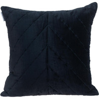 Quilted Velvet Arrows Black Decorative Throw Pillow