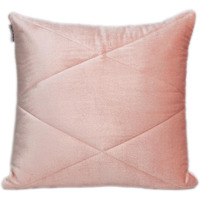 Quilted Pink Velvet Throw Pillow