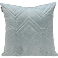 Gray Quilted Diamonds Velvet Solid Color Throw Pillow