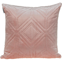 Pink Quilted Diamonds Velvet Solid Color Throw Pillow