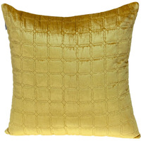 Yellow Quilted Decorative Throw Pillow