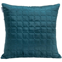 Teal Quilted Decorative Throw Pillow