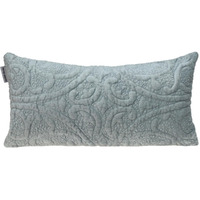 Gray Quilted Velvet Lumbar Throw Pillow
