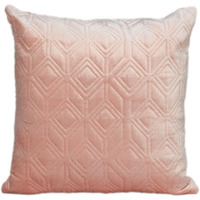 Tufted Diamonds Rose Gold Velvet Accent Pillow