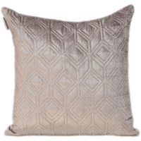 Tufted Diamonds Taupe Velvet Accent Pillow
