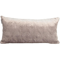 Tufted Diamonds Taupe Velvet Lumbar Accent Pillow