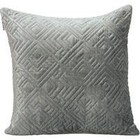Quilted Charcoal Decorative Throw Pillow