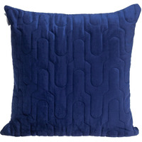 Geometric Lush Quilted Blue Throw Pillow
