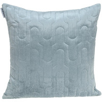 Geometric Lush Quilted Metallic Gray Throw Pillow