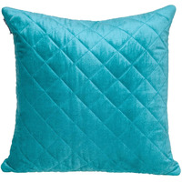 Tufted Diamond Aqua Transitional Square Pillow