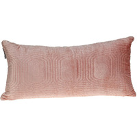Quilted Velvet Pink Lumbar Throw Pillow
