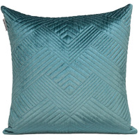 Transitional Teal Quilted Throw Pillow