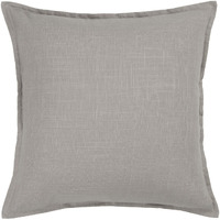 Gray Solid Color Flange Edge Throw Pillow