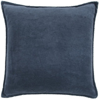 Indigo Solid Pearl Beaded Edge Throw Pillow