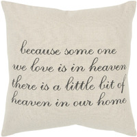 Gray Cream Heaven In Our Home Throw Pillow