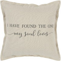 Gray Taupe Canvas Found The One Throw Pillow