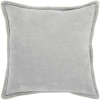 Gray Solid Modern Velvety Throw Pillow