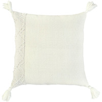 Ivory Accent Stitch Color Block Throw Pillow