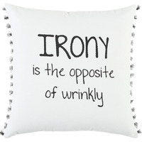Black And White Irony Fun Message Throw Pillow